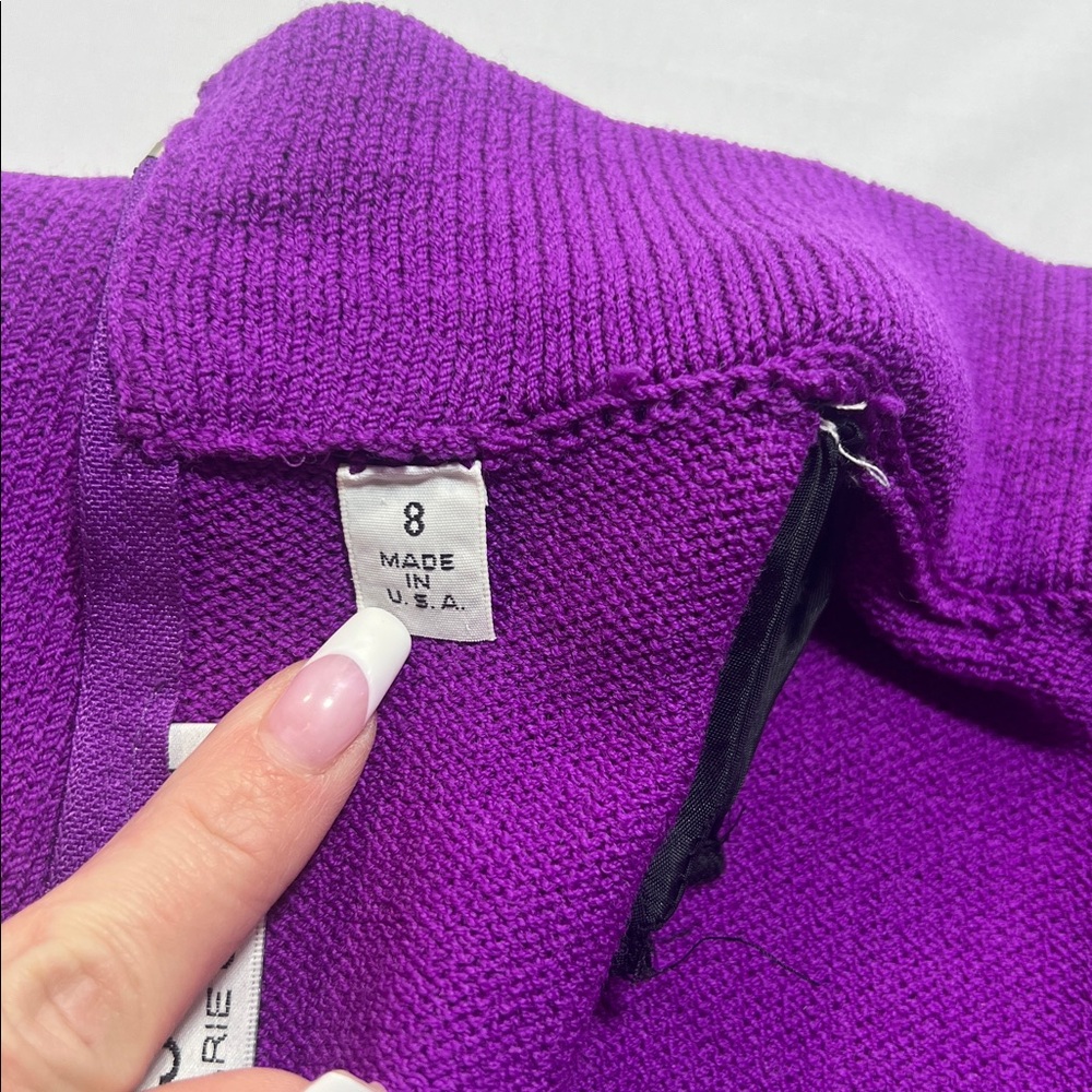 Vintage St. John purple dress size 8 - Picture 10 of 13